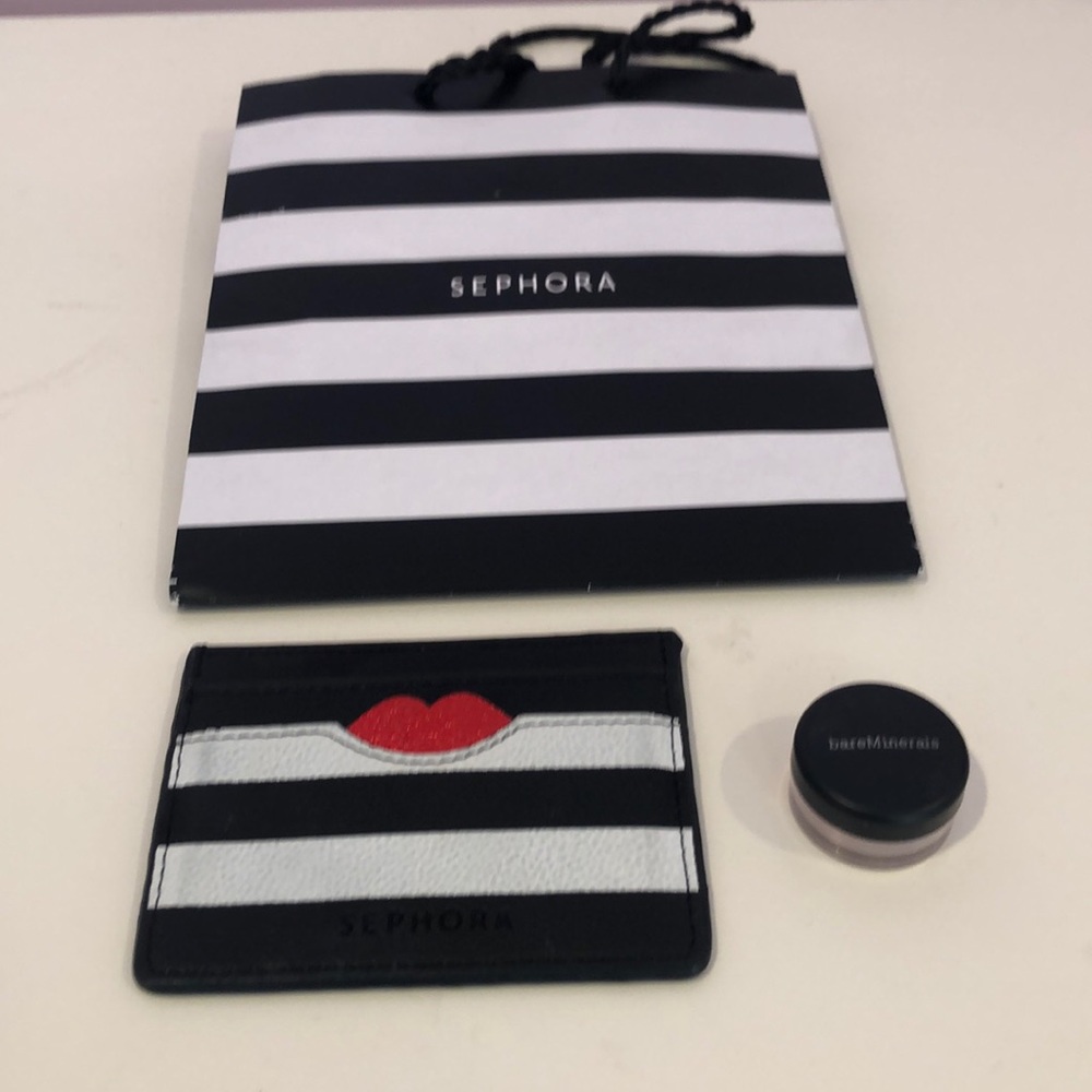 Sephora cardholder & bag & BareMinerals eye color